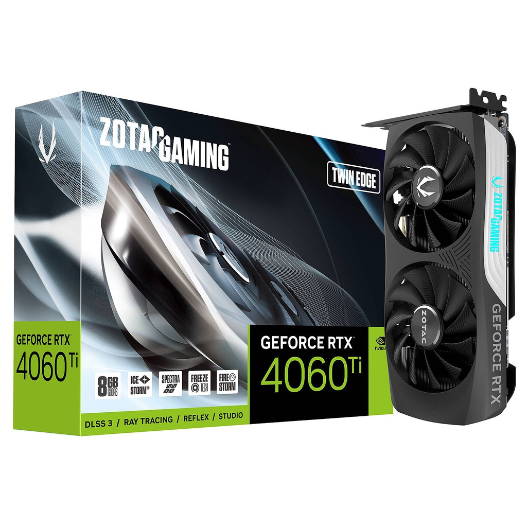 Carte Graphique Nvidia Zotac GeForce RTX 4060 Ti Twin Edge 8Go - ZT-D40610E-10M