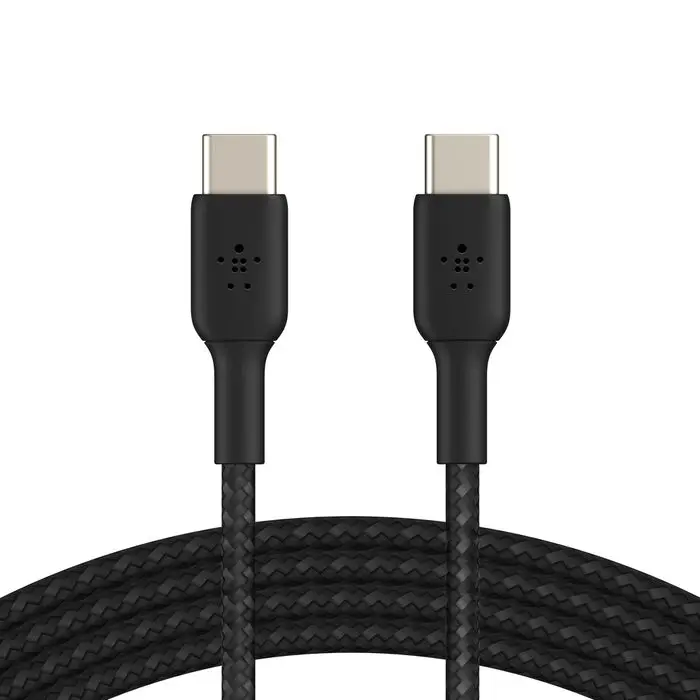 CABLE BELKIN Tressé USB-C vers USB-C 1m (Noir)