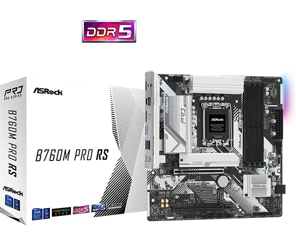  ASRock B760M Pro RS DDR5 (Intel LGA 1700) Micro ATX