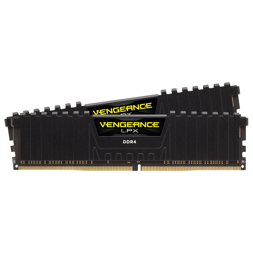 Kit Barrettes mémoire 32Go (2x16Go) DIMM DDR4 Corsair Vengeance LPX 3200Mhz (Noir)