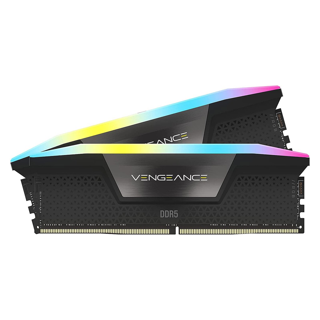 Kit Barrettes mémoire 32Go (2x16Go) DIMM DDR5 Corsair Vengeance RGB 6400MHz CL36 (Noir)