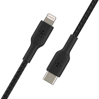 BELKIN Câble tressé USB-C vers Lightning 1m (Noir)
