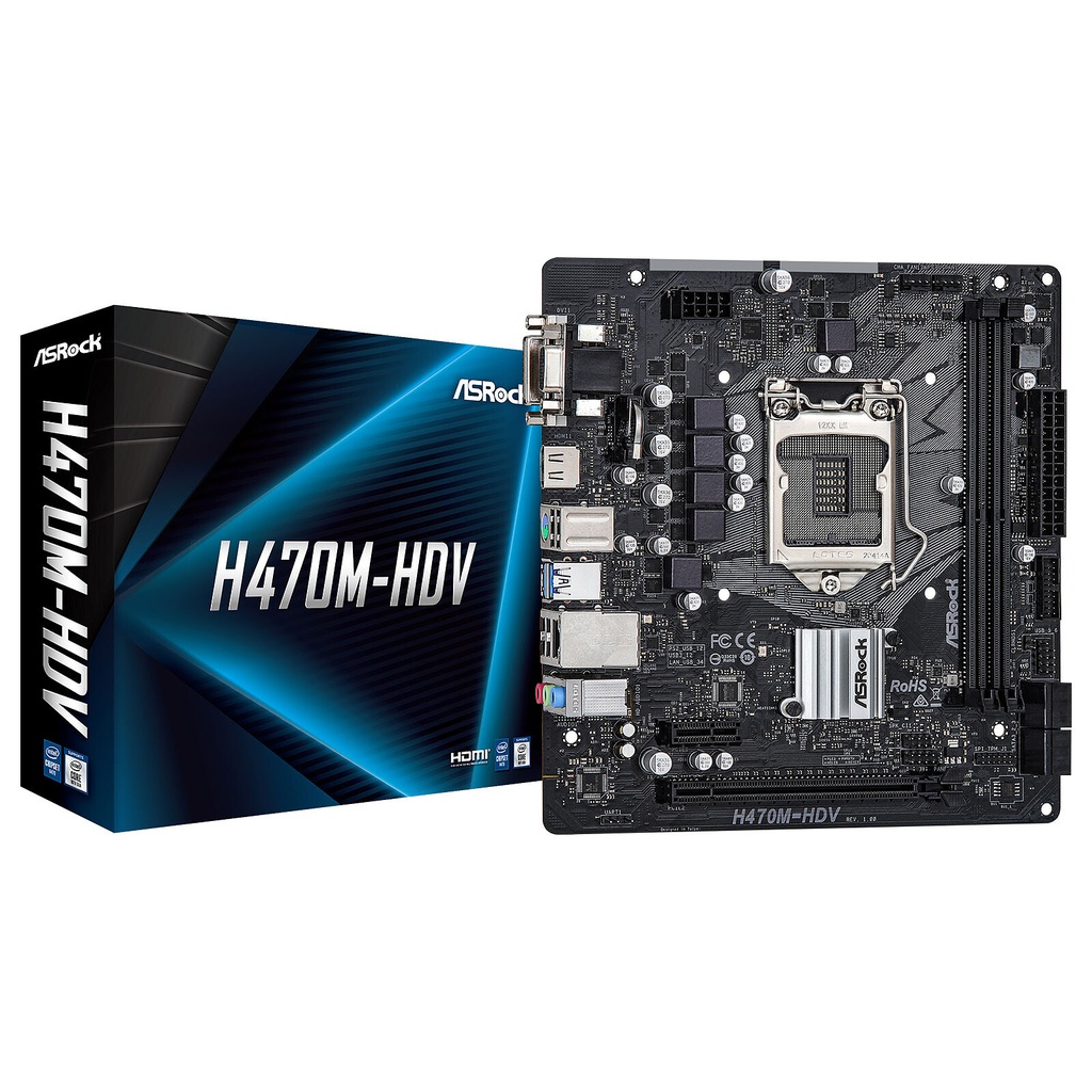 ASRock H470M-HDV Intel H470 LGA 1200