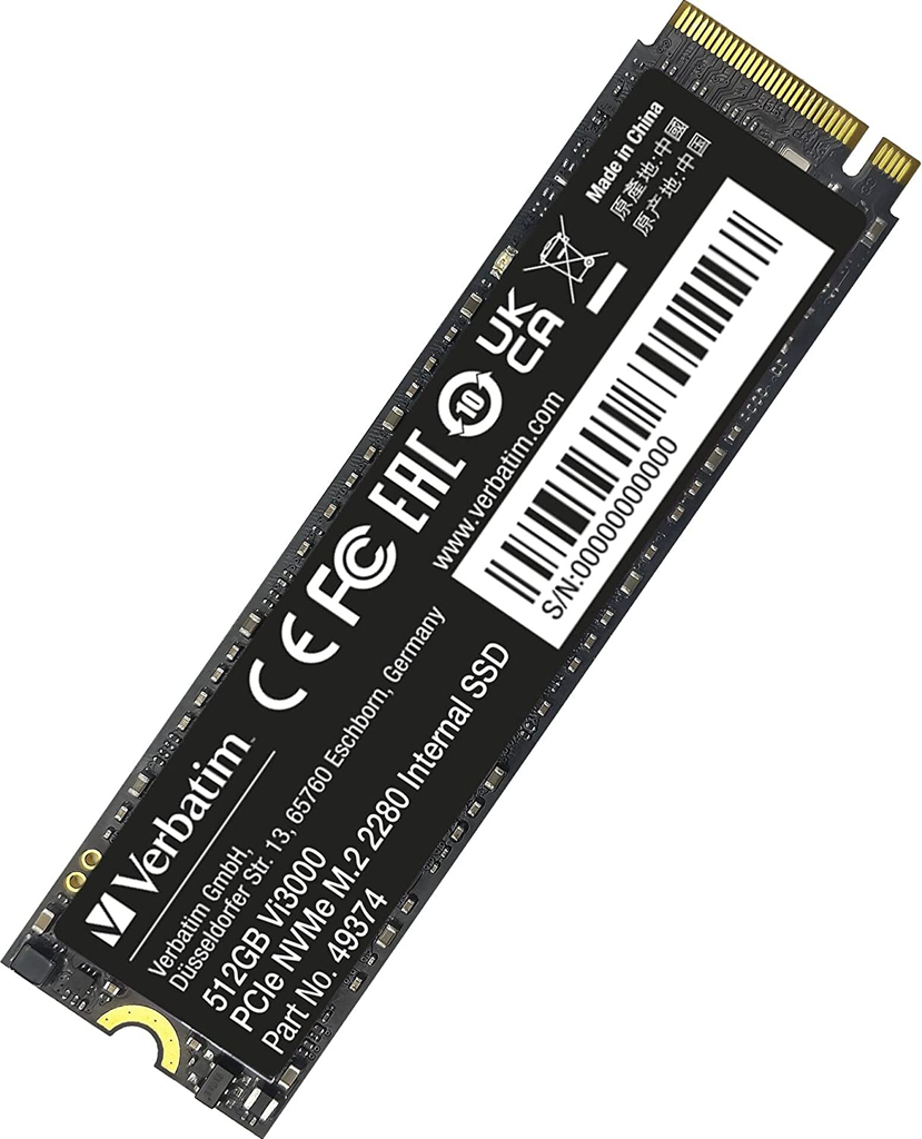 SSD M.2 NVMe PCIe 3.0 512Go Verbatim Vi3000