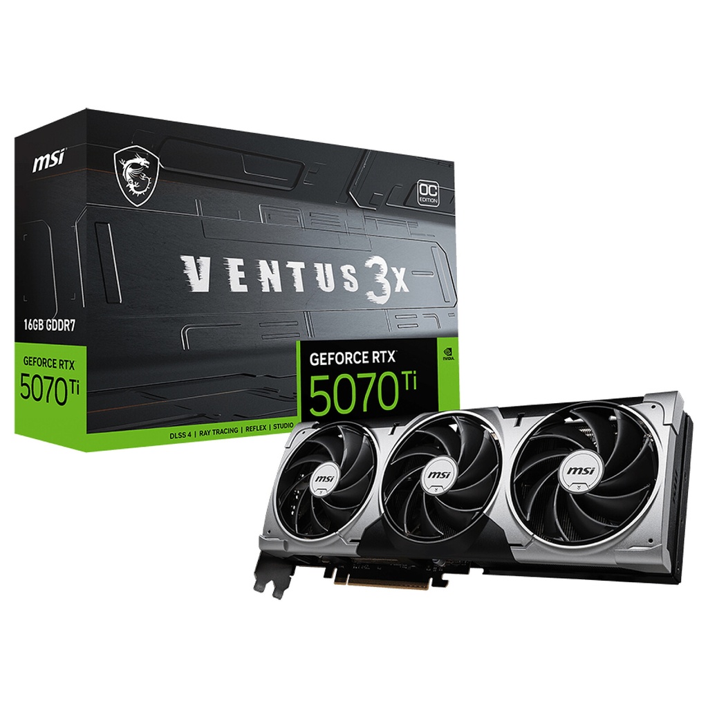 Carte graphique MSI GeForce RTX 5070 Ti Ventus 3X OC 16G GDDR7