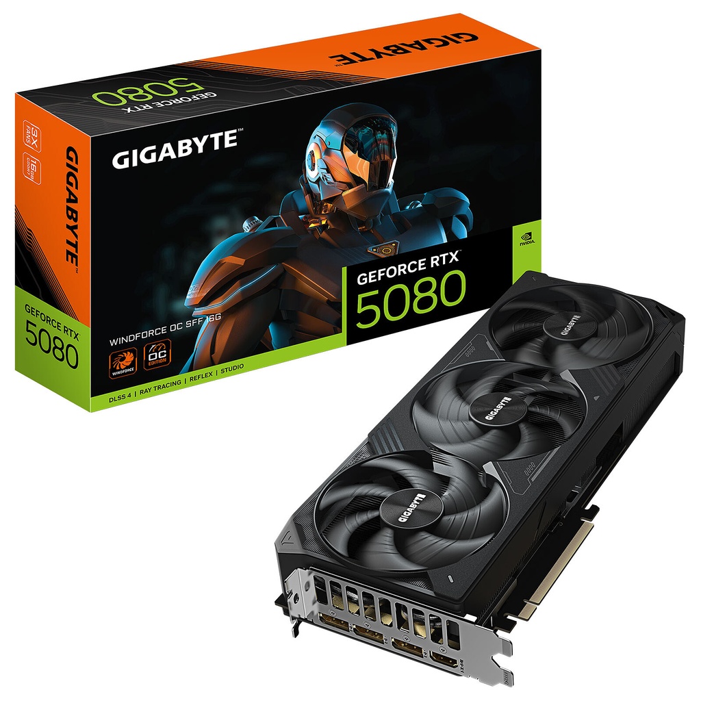 Carte graphique Gigabyte GeForce RTX 5080 WINDFORCE OC SFF 16G GDDR7