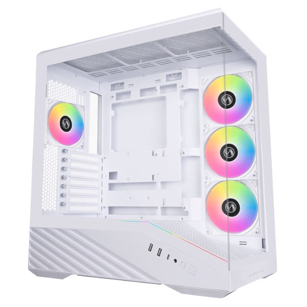 [G99.V100RW.00] Boîtier PC Lian Li Vector V100R RGB - Moyen Tour E-ATX (Blanc, vitré)