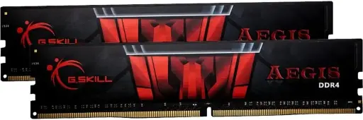 [F4-3000C16D-16GISB] Kit Barrettes mémoire 16Go (2x8Go) DIMM DDR4 G.Skill Aegis 3000Mhz (Noir et Rouge)